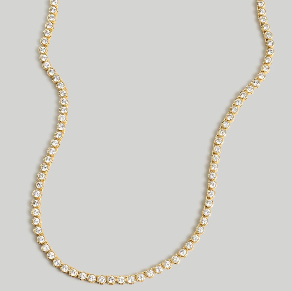 Madewell The Tennis Collection Bezel Set Crystal Necklace